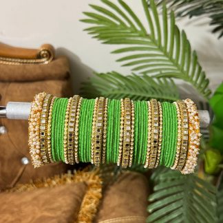 Midnight Black Crystal Bangles