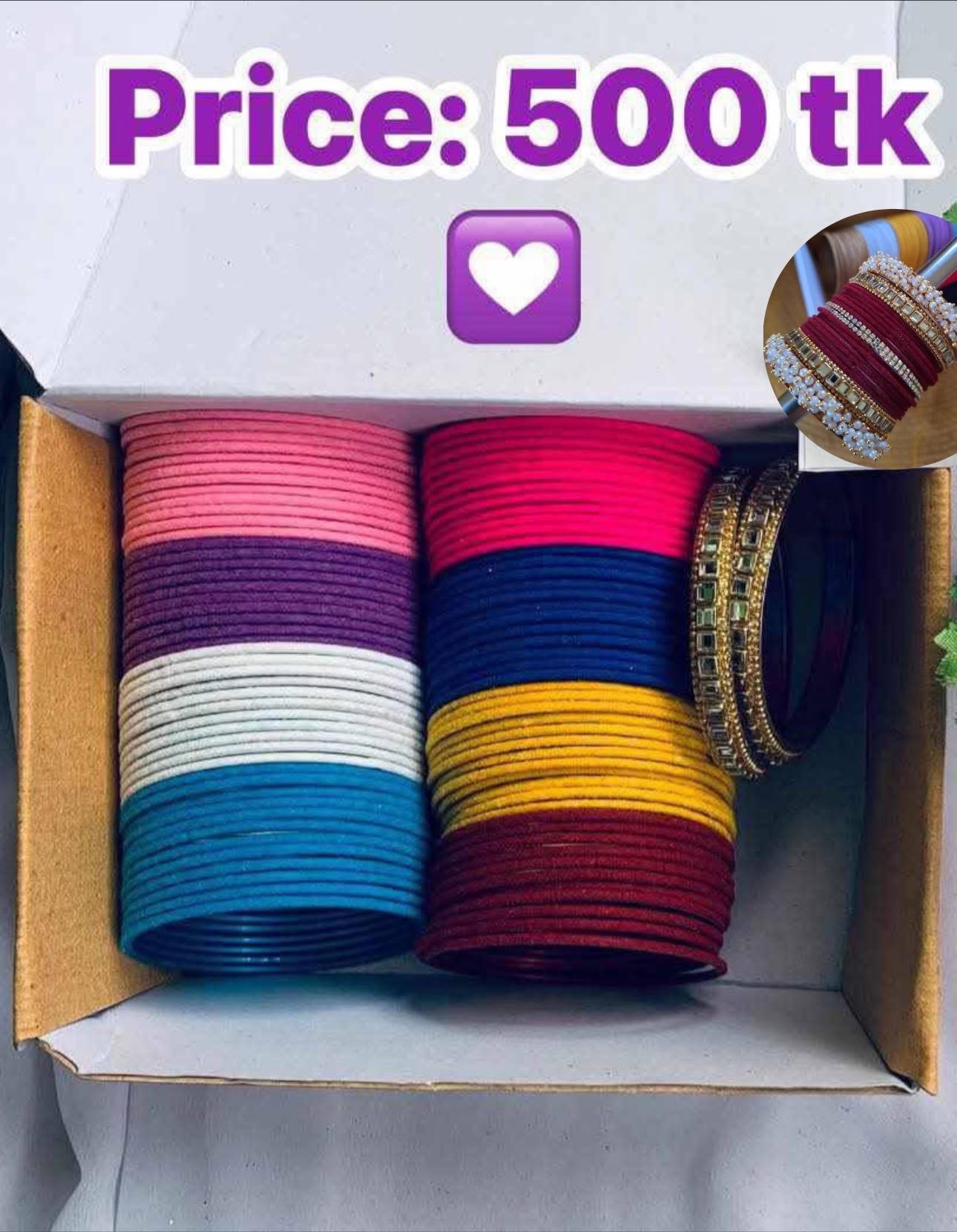 Velvet Bangle Set with Golden Kadas