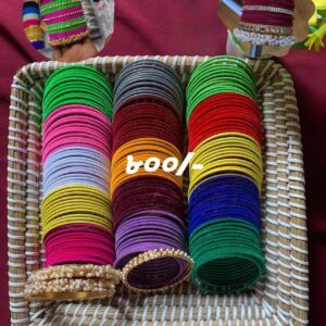 Vibrant Velvet Bangles Set