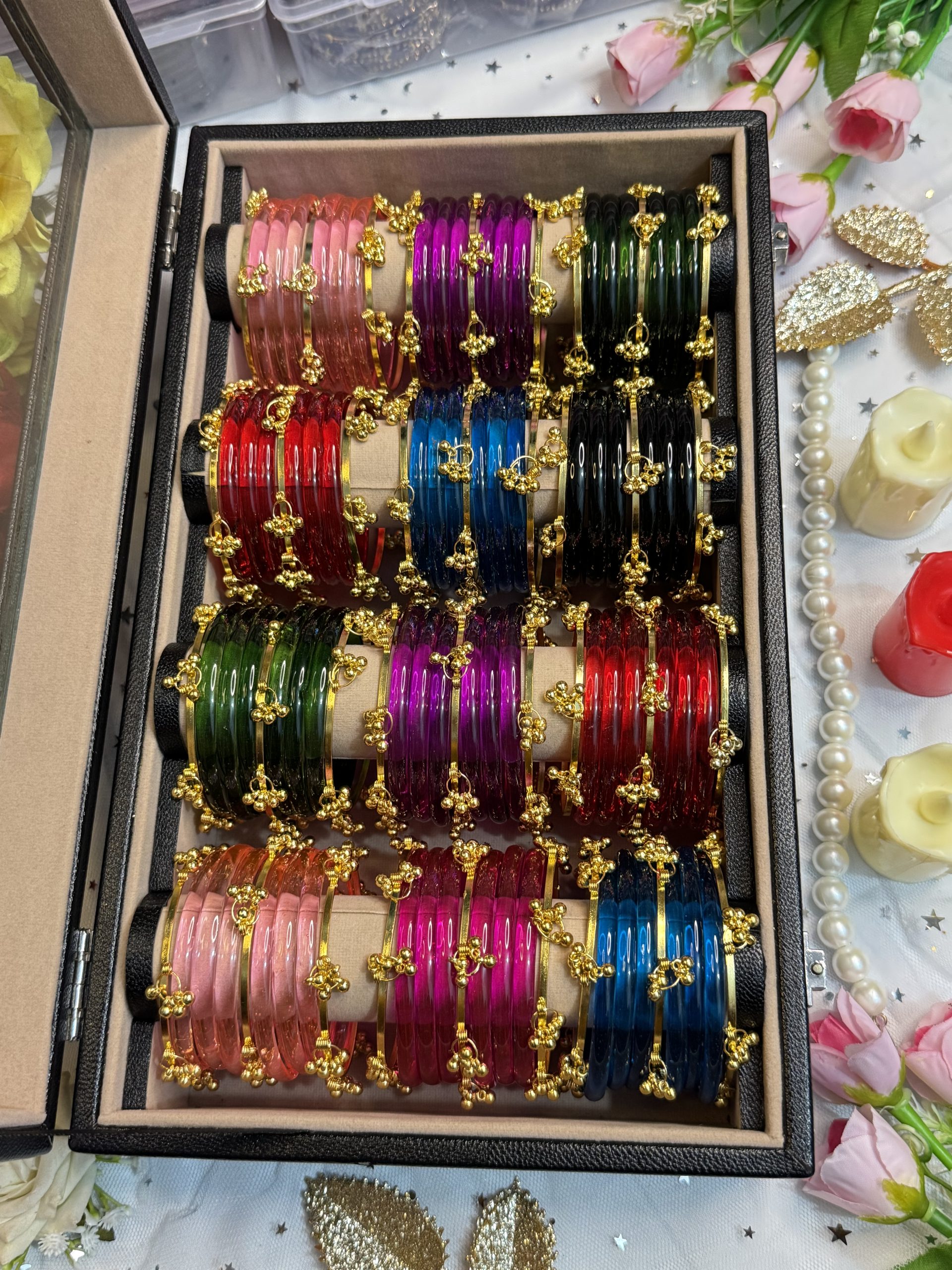 Jelly Kashmiri Bangles Set - 4 or 8 Pieces