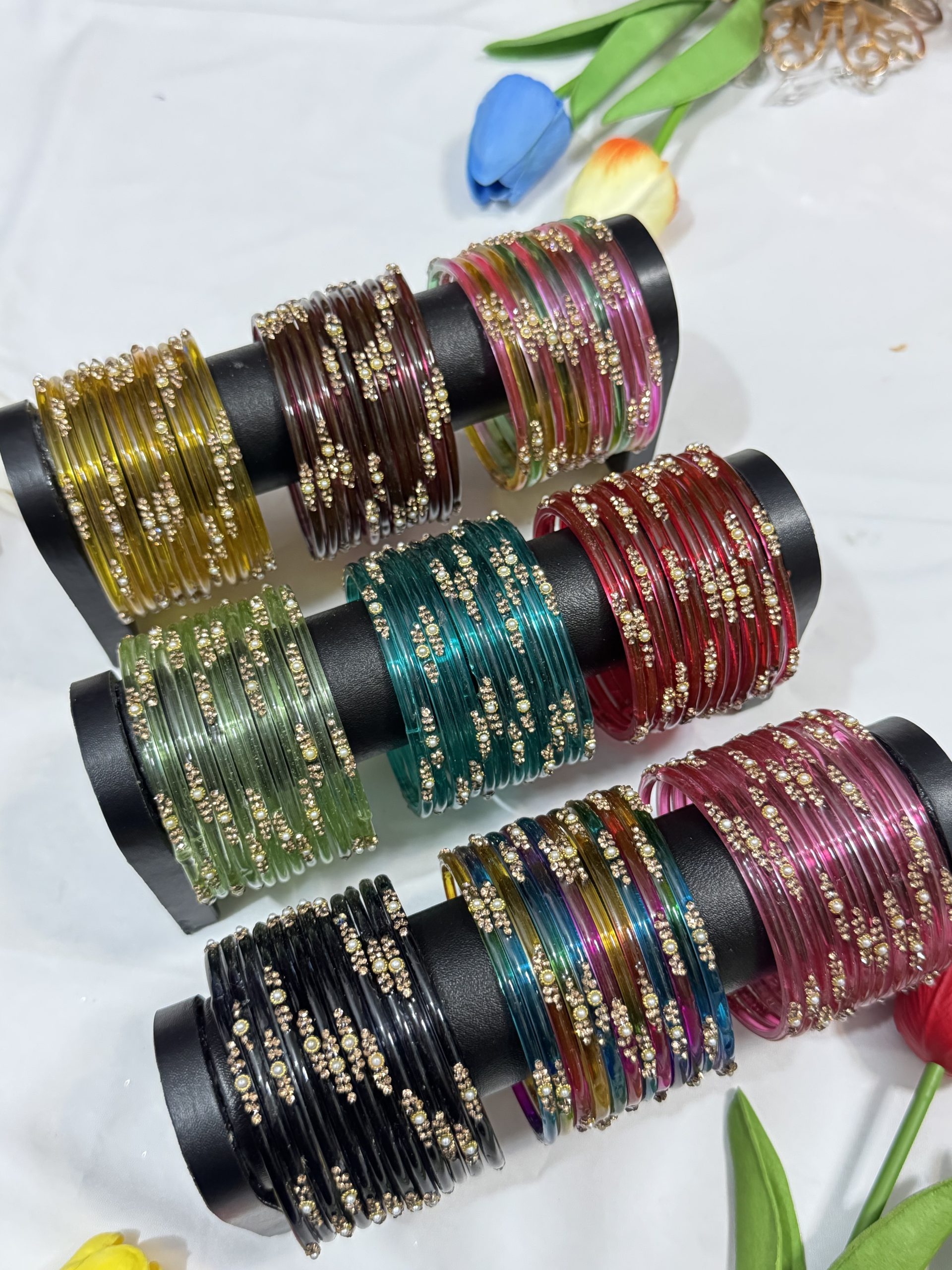 Sundari Kashmiri Bangles Set - 1 Dozen