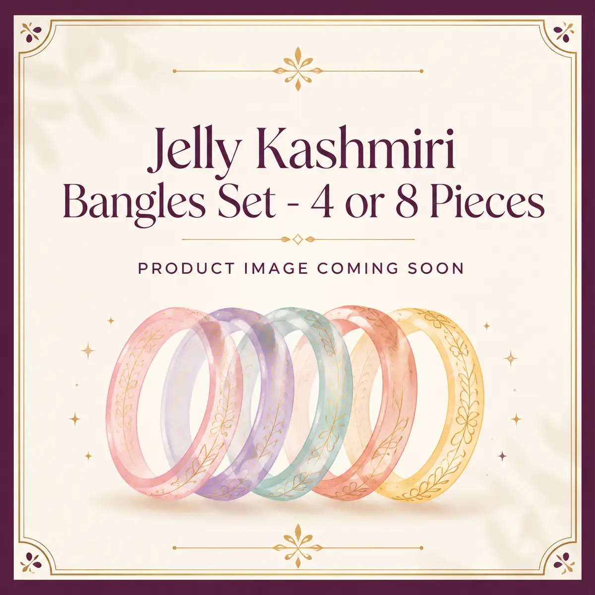 Jelly Kashmiri Bangles Set – 4 or 8 Pieces
