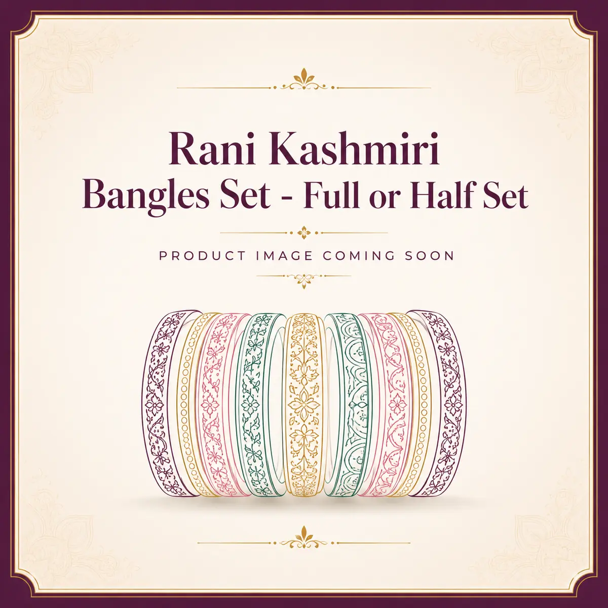 Rani Kashmiri Bangles Set – Full or Half Set