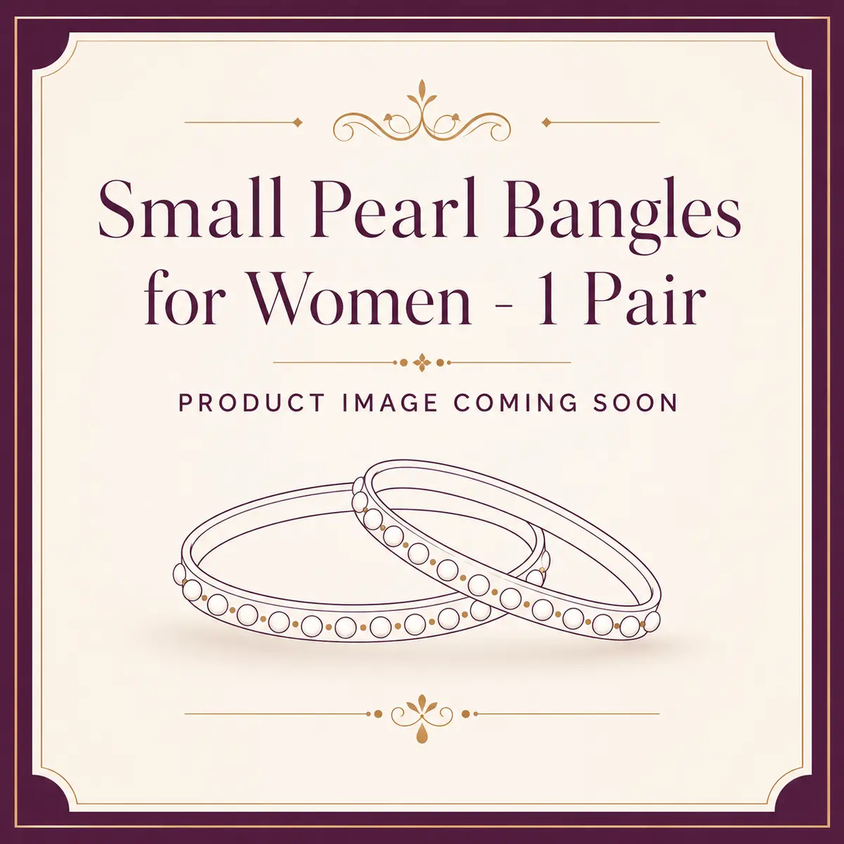 Small Pearl Bangles for Women – 1 Pair
